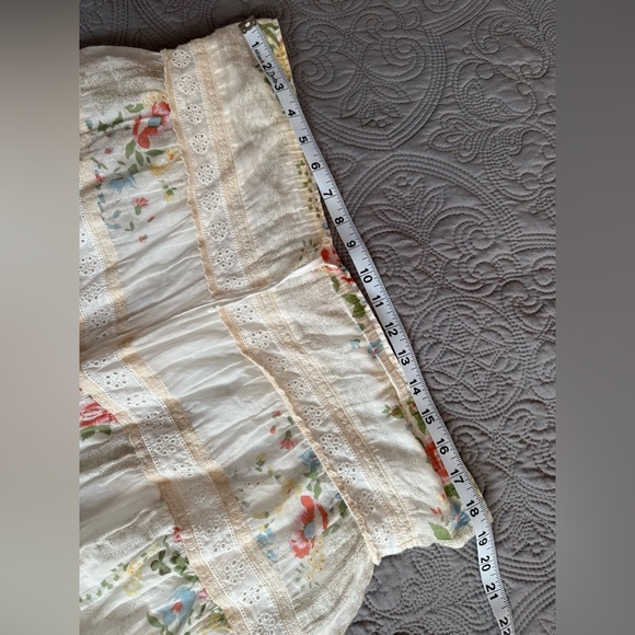 Vintage Johnny Was Floral Cream Skirt Sz M🎀 - Picture 6 of 11